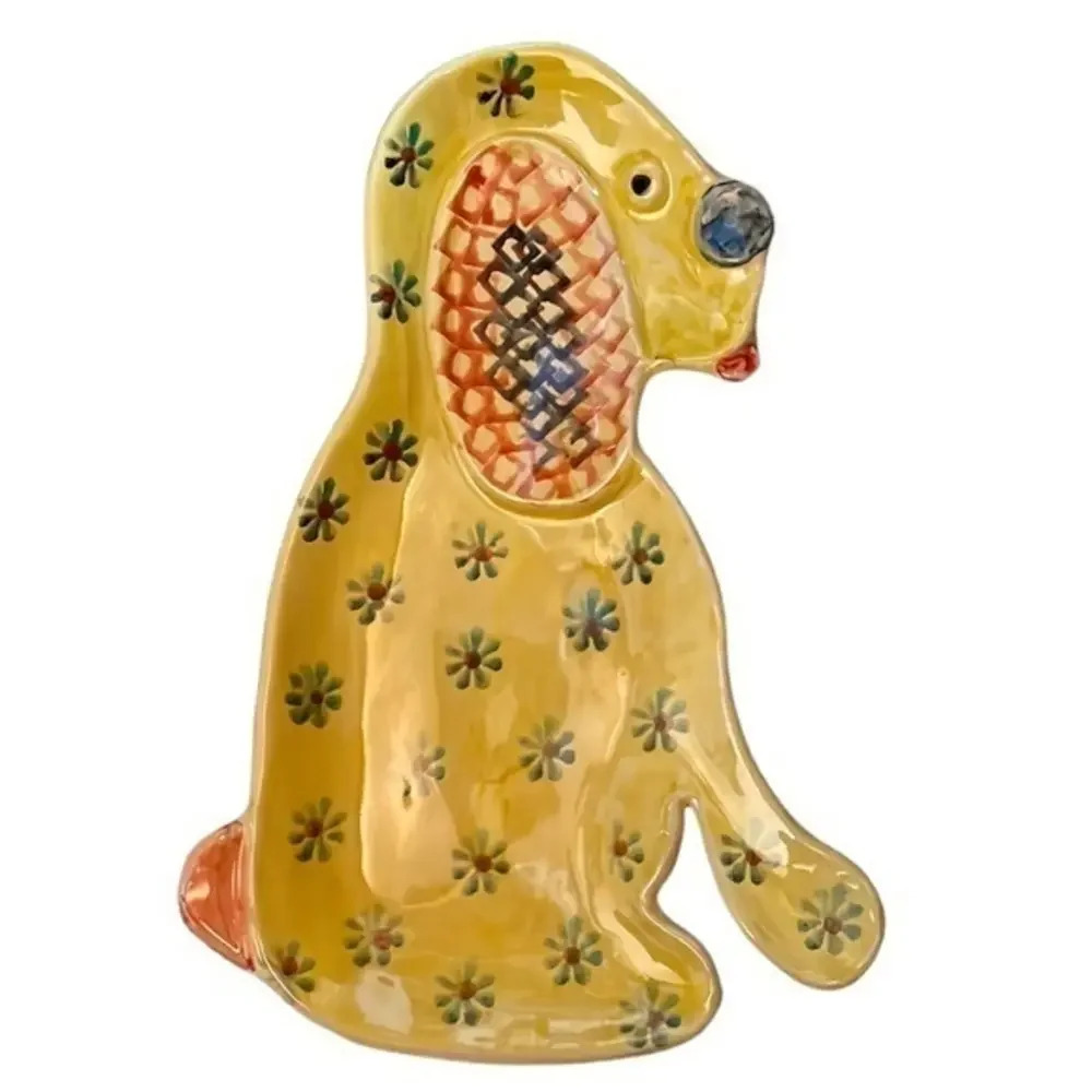 Made in Italy Dog‎ Wall Hanging/Spoon Rest Porcelain